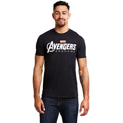 Marvel Avengers Endgame-logotyp huvtröja för män, Svart (Svart Sv), XL Marvel Avengers Endgame-logotyp huvtröja för män, Svart (Svart Sv), XL