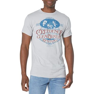 Liquid Blue Unisex Creedence Clearwater Revival Travelin' Band T-shirt, Grå, M Liquid Blue Unisex Creedence Clearwater Revival Travelin' Band T-shirt, Grå, M