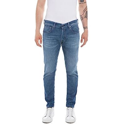 Replay Willbi X-lite plus jeans för män, 009 medium blå, 29W x 32L Replay Willbi X-lite plus jeans för män, 009 medium blå, 29W x 32L
