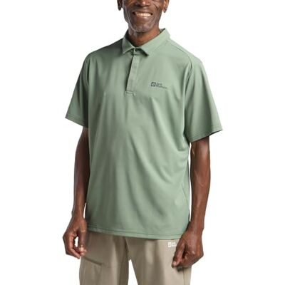 Jack Wolfskin DELGAMI Polo M, Eukalyptus, S Jack Wolfskin DELGAMI Polo M, Eukalyptus, S