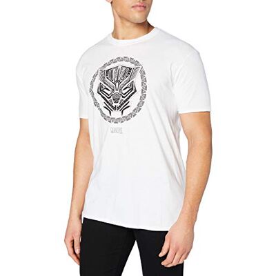 Marvel Svart panter symbol T-shirt för män, Vitt, L Marvel Svart panter symbol T-shirt för män, Vitt, L
