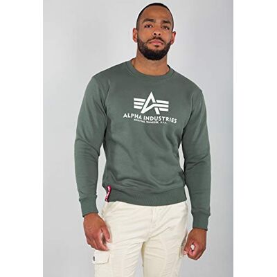 Alpha Industries Basic Sweatshirt för män Vintage Green Alpha Industries Basic Sweatshirt för män Vintage Green