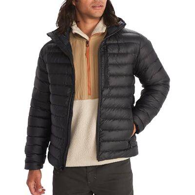 Marmot Män Highlander Hoody, Varm Dunjacka, Isolerad Vinterjacka Med Huva, Andningsbar, Lätt Packbar Utomhusjacka, Vindtät, Black, XXL Marmot Män Highlander Hoody, Varm Dunjacka, Isolerad Vinterjacka Med Huva, Andningsbar, Lätt Packbar Utomhusjacka, Vindtät, Black, XXL