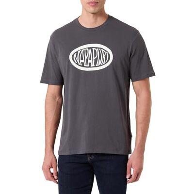 Napapijri Sine Dark Grey T-shirt, Grå, S Napapijri Sine Dark Grey T-shirt, Grå, S