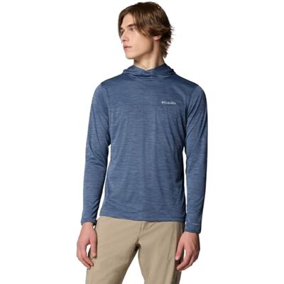 Columbia Men's Sage Peak Knit Hoodie, Dark Mountain Heather, Medium Columbia Men's Sage Peak Knit Hoodie, Dark Mountain Heather, Medium