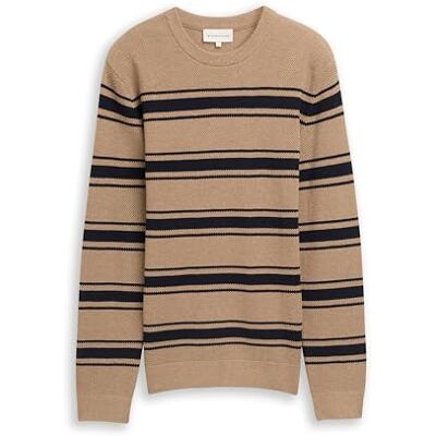 TOM TAILOR herrtröja, 39981 – Hazel Brown Navy Stripe, 3XL TOM TAILOR herrtröja, 39981 – Hazel Brown Navy Stripe, 3XL