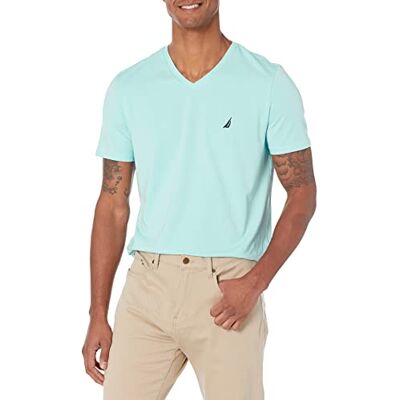 Nautica T-shirt med kort ärm, slim fit och V-ringning för herr, M Nautica T-shirt med kort ärm, slim fit och V-ringning för herr, M