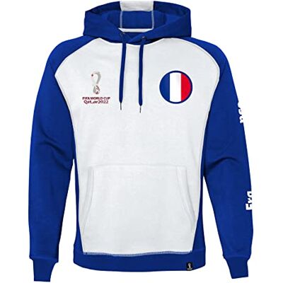 FIFA Official World Cup 2022 Overhead Hoodie, herr, France, X-Large huvtröja, vit, extra, Vit, XL FIFA Official World Cup 2022 Overhead Hoodie, herr, France, X-Large huvtröja, vit, extra, Vit, XL
