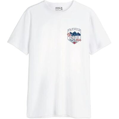 Fédération française de cyclisme T-shirt herr, Vitt och blått, M Fédération française de cyclisme T-shirt herr, Vitt och blått, M