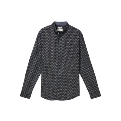 TOM TAILOR herrskjorta, 36037 – Marin Triangeldesign, S TOM TAILOR herrskjorta, 36037 – Marin Triangeldesign, S