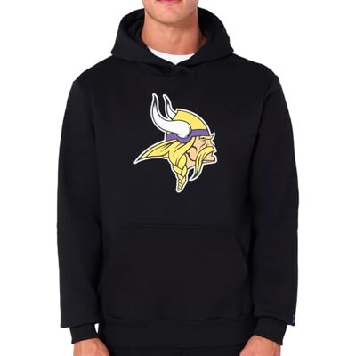 New Era Minnesota Vikings NFL Team Logo Hoody svart huvtröja New Era Minnesota Vikings NFL Team Logo Hoody svart huvtröja