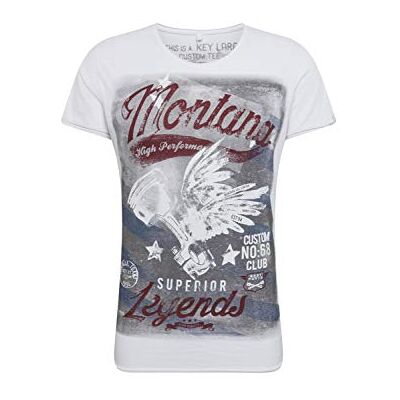 KEY LARGO Montana rund T-shirt för män, Vit (1 000 st), M KEY LARGO Montana rund T-shirt för män, Vit (1 000 st), M