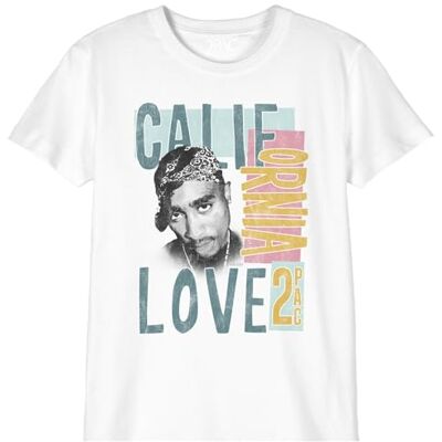 Tupac Shakur Tupac T-shirt för pojkar, Vitt och blått, 8 �r Tupac Shakur Tupac T-shirt för pojkar, Vitt och blått, 8 �r