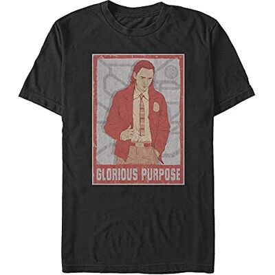 Marvel Unisex loki-glorious purpose organic kortärmad T-shirt, svart, S Marvel Unisex loki-glorious purpose organic kortärmad T-shirt, svart, S