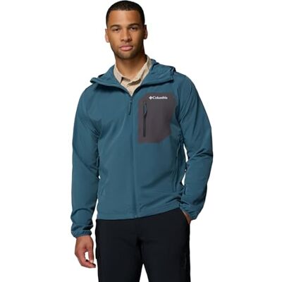 Columbia Tall Heights 3 Softshelljacka för män, vinterblå/hajjacka, medium Columbia Tall Heights 3 Softshelljacka för män, vinterblå/hajjacka, medium