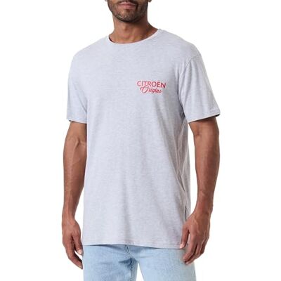 CITROËN O103079-G347 T-shirt med ursprung och tryck evolution skisser på baksidan C24S herr ljus grå melange L, Ljusgrå melange, L CITROËN O103079-G347 T-shirt med ursprung och tryck evolution skisser på baksidan C24S herr ljus grå melange L, Ljusgrå melange, L