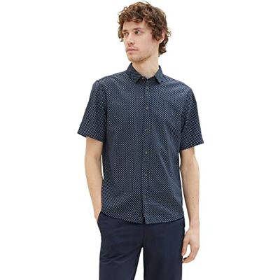 TOM TAILOR Herr 1036220 skjorta, 31795-marinblå minimal design, L, 31795 – marinblå minimal design, L TOM TAILOR Herr 1036220 skjorta, 31795-marinblå minimal design, L, 31795 – marinblå minimal design, L