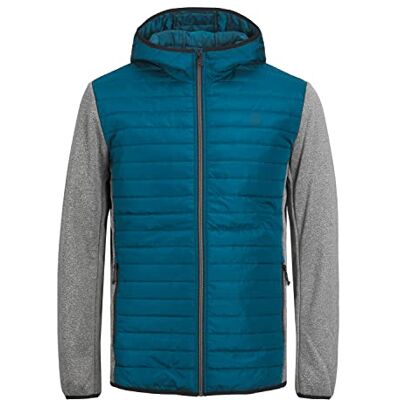 JACK & JONES jjemulti quiltad jacka noos herr jacka, Sailor blå/detaljer: grå melerad ärm, L JACK & JONES jjemulti quiltad jacka noos herr jacka, Sailor blå/detaljer: grå melerad ärm, L