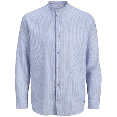 JACK & JONES Jjesummer linne Blend band skjorta L/S Sn, Infinity, XXL JACK & JONES Jjesummer linne Blend band skjorta L/S Sn, Infinity, XXL