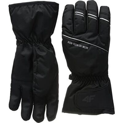 4F SKI Gloves REM002 Jeans, Deep Black, M för män, Djup svart, M 4F SKI Gloves REM002 Jeans, Deep Black, M för män, Djup svart, M