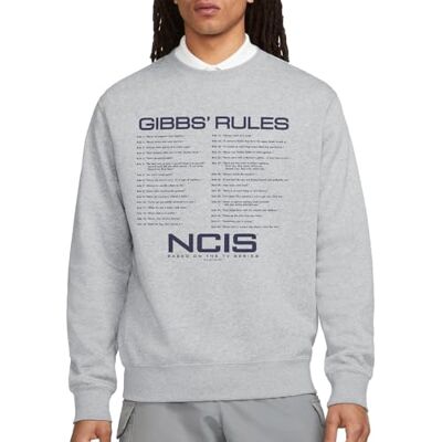 NCIS Gibbs Rules Crew sweatshirt, atletisk ljung, Large, Atletisk Heather, L NCIS Gibbs Rules Crew sweatshirt, atletisk ljung, Large, Atletisk Heather, L
