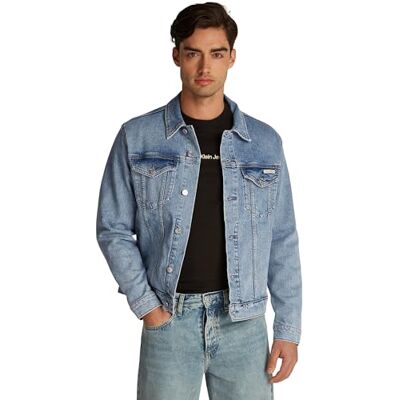 Calvin herr smal denimjacka trucker, Denim ljus, XXL Calvin herr smal denimjacka trucker, Denim ljus, XXL
