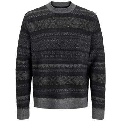 JACK & JONES JACK&JONES JORRIDGEWOOD stickad crew neck, järngrind, M JACK & JONES JACK&JONES JORRIDGEWOOD stickad crew neck, järngrind, M