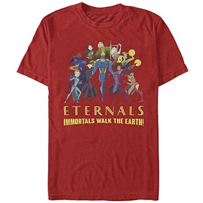 Marvel Unisex The Eternals-Group Shot Organic Short Sleeve t-shirt, röd, M, röd, M Marvel Unisex The Eternals-Group Shot Organic Short Sleeve t-shirt, röd, M, röd, M