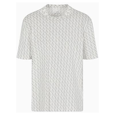 Giorgio Armani Men's Essential, all over logotyp, normal passform, vit, XXL, Off White/Ash, XXL Giorgio Armani Men's Essential, all over logotyp, normal passform, vit, XXL, Off White/Ash, XXL
