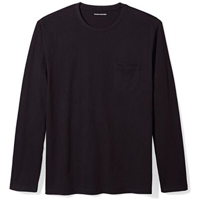 Amazon Essentials långärmad T-shirt för män, normal passform, svart, Medium Amazon Essentials långärmad T-shirt för män, normal passform, svart, Medium