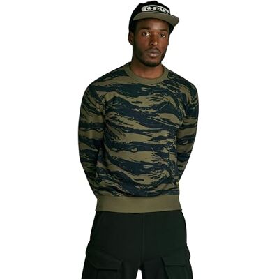 G-STAR RAW Tiger camo r Sweat, Flerfärgad (Shadow Olive 2l Tiger Camo D24415-c782-g393), XS G-STAR RAW Tiger camo r Sweat, Flerfärgad (Shadow Olive 2l Tiger Camo D24415-c782-g393), XS