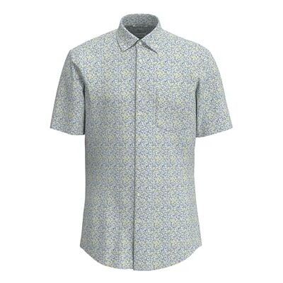 Seidensticker Silkesdekal herr business skjorta – normal passform – mjuk – button-down-krage – kortärmad – 100% bomull, GUL, 44 SE Seidensticker Silkesdekal herr business skjorta – normal passform – mjuk – button-down-krage – kortärmad – 100% bomull, GUL, 44 SE