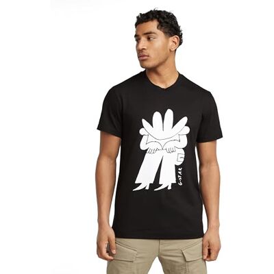 G-STAR RAW Herrstövlar illustration R T T-shirt, Svart Dk Black D25687 C336 6484, M G-STAR RAW Herrstövlar illustration R T T-shirt, Svart Dk Black D25687 C336 6484, M