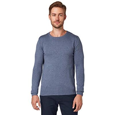 TOM TAILOR 202212 stickad tröja crewneck herr Tröja, Blå (Vintage Indigo Blå 18964), M TOM TAILOR 202212 stickad tröja crewneck herr Tröja, Blå (Vintage Indigo Blå 18964), M