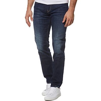 Pepe Jeans London Herr Cash raka jeans, vanlig midja stretch denim, mörkblå tvätt Pepe Jeans London Herr Cash raka jeans, vanlig midja stretch denim, mörkblå tvätt