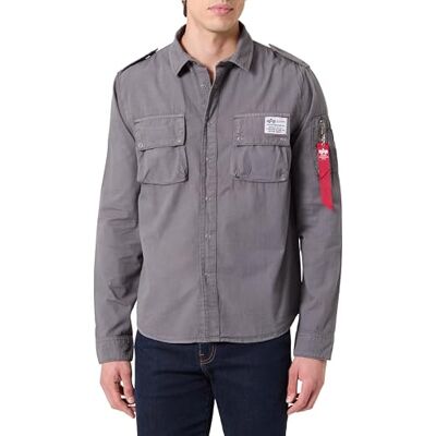 Alpha Industries Urban Military Shirt Överskjorta för män Vintage Grey Alpha Industries Urban Military Shirt Överskjorta för män Vintage Grey