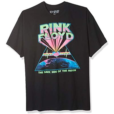 Liquid Blue Pink Floyd Dark Side of The Moon Blacklight tryck T-shirt, Svart, XL Liquid Blue Pink Floyd Dark Side of The Moon Blacklight tryck T-shirt, Svart, XL