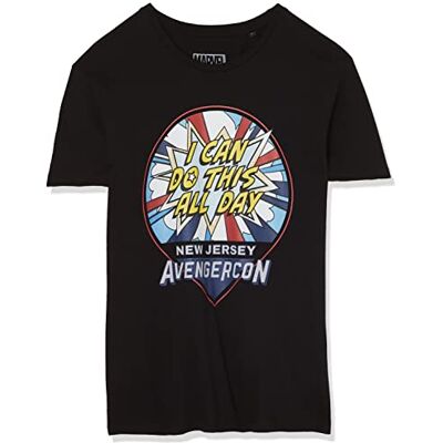 Marvel UXMISSMTS004 T-shirt, svart, XS herr, svart, XS Marvel UXMISSMTS004 T-shirt, svart, XS herr, svart, XS