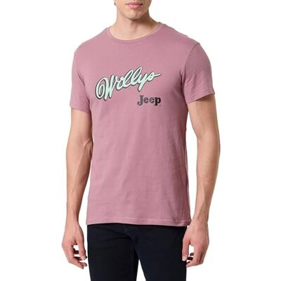 Jeep Kortärmad T-shirt för män, mauve, M Jeep Kortärmad T-shirt för män, mauve, M