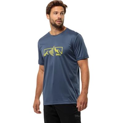 Jack Wolfskin Peak Graphic T M T-tröja, Evening Sky, S, Kvällshimmel, S Jack Wolfskin Peak Graphic T M T-tröja, Evening Sky, S, Kvällshimmel, S