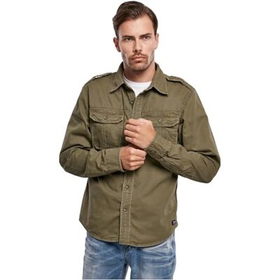 Brandit Vintage skjorta, långärmad, Oliv långärmad, XXL Brandit Vintage skjorta, långärmad, Oliv långärmad, XXL