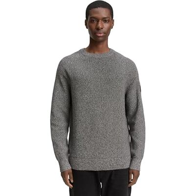TOM TAILOR Denim herrtröja, 32776 – Black Salt And Pepper Mouline, L TOM TAILOR Denim herrtröja, 32776 – Black Salt And Pepper Mouline, L
