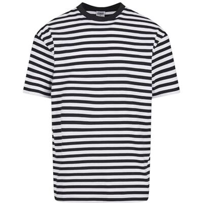 Urban Classics T-shirt för män, normal randig Tee vit/svart XXL, vit/svart, XXL Urban Classics T-shirt för män, normal randig Tee vit/svart XXL, vit/svart, XXL