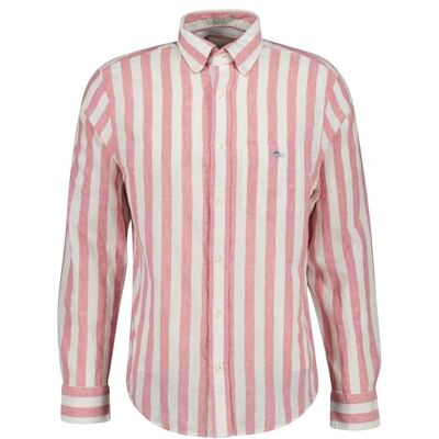 GANT REG Cotton linne randig skjorta GANT REG Cotton linne randig skjorta