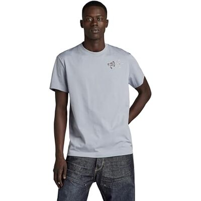 G-STAR RAW Herr Megaphone Gr R T T-shirt, Grå (Dim Grey D23898-336-3885), S G-STAR RAW Herr Megaphone Gr R T T-shirt, Grå (Dim Grey D23898-336-3885), S