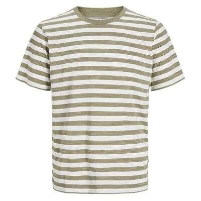 JACK & JONES Jorvarenna Stripe Tee Ss Crew Neck, Silversalvia, M JACK & JONES Jorvarenna Stripe Tee Ss Crew Neck, Silversalvia, M