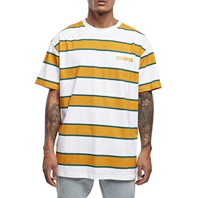 Starter Black Label herr-t-shirt, Vit/gul, XS Starter Black Label herr-t-shirt, Vit/gul, XS
