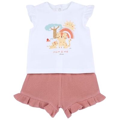 Chicco T-shirt och shorts, Ljus orange, 0 mesi Chicco T-shirt och shorts, Ljus orange, 0 mesi