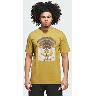 adidas För Män Kaleidoscope Hoop Graphic T-Shirt, sand green, XL adidas För Män Kaleidoscope Hoop Graphic T-Shirt, sand green, XL