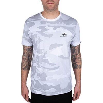 Alpha Industries Basic T Small Logo Camo T-shirt för män White Camo Alpha Industries Basic T Small Logo Camo T-shirt för män White Camo